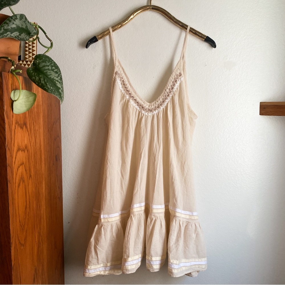 9seed Resort Cream Beach Cover Up -Made in California (One Size)